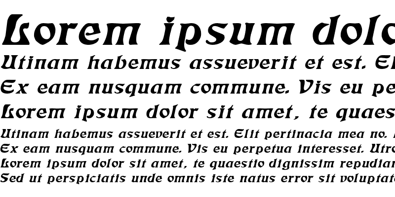 Sample of LushlifeExtended Italic