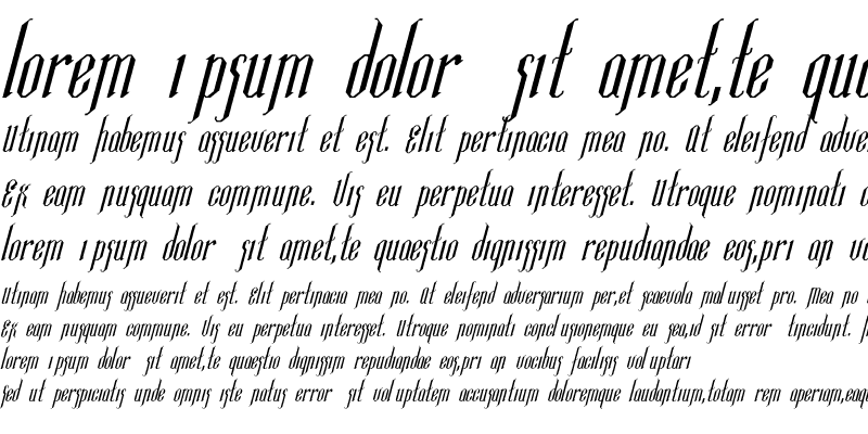 Sample of Luxembourg Italic