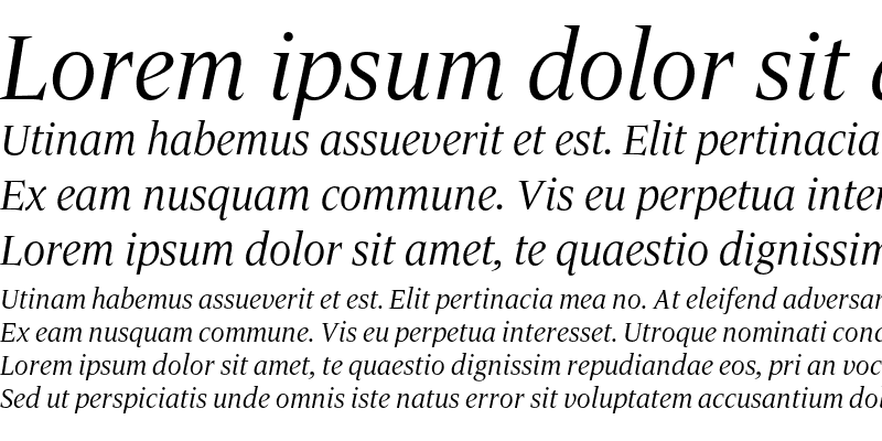 Sample of Luxury Text Italic