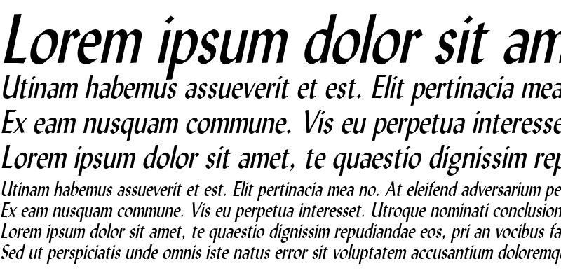 Sample of Lynda Condensed Italic