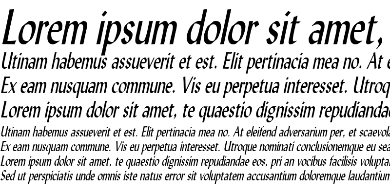 Sample of LyndaThin Italic