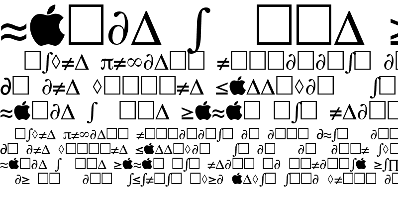 Sample of Mac Characters