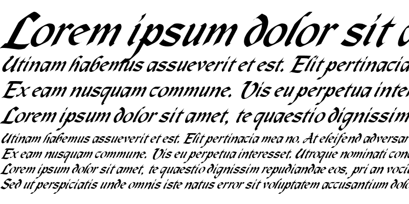 Sample of MacHumaine Italic
