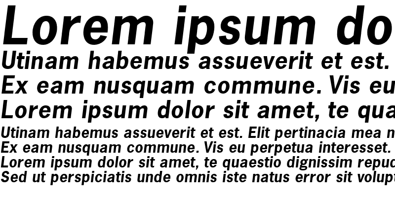 Sample of Macro Black SSi Black Italic