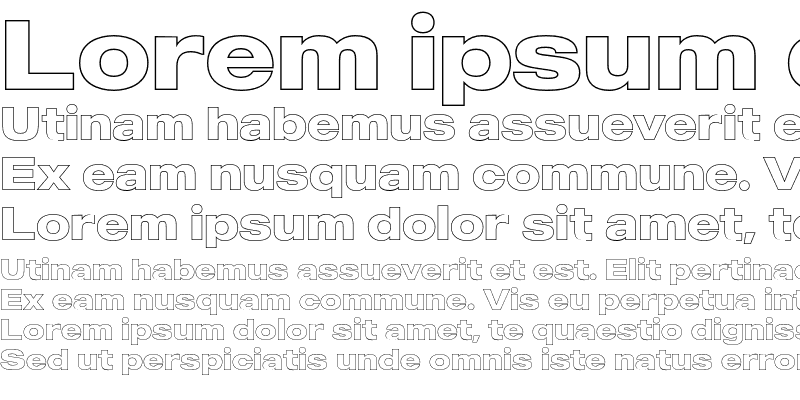Sample of MADE Outer Sans Outline Bold