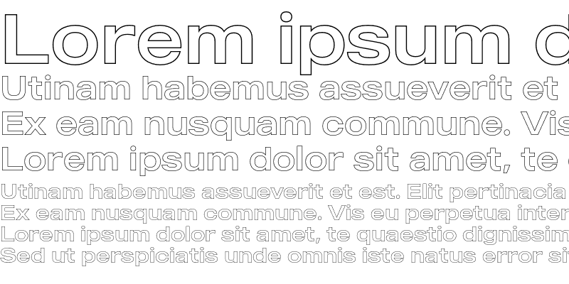 Sample of MADE Outer Sans Outline