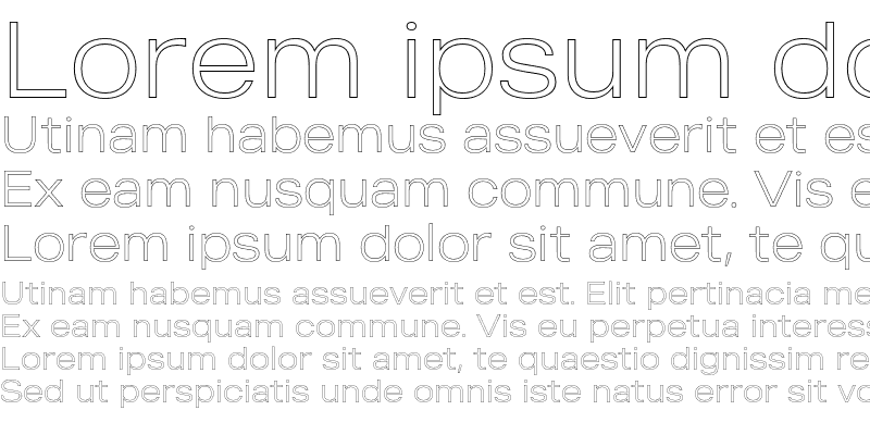 Sample of MADE Outer Sans Outline Thin