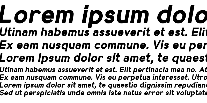 Sample of MadeynSans Bold Italic