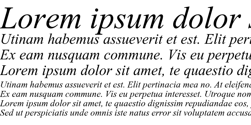 Sample of MaestroTimes Italic