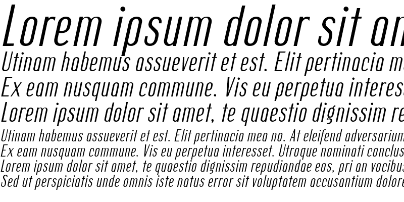 Sample of Mager Italic