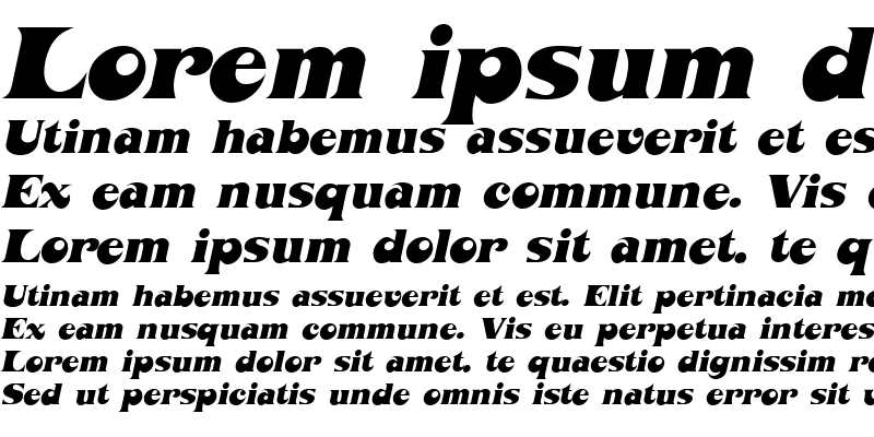 Sample of Mahoney Italic