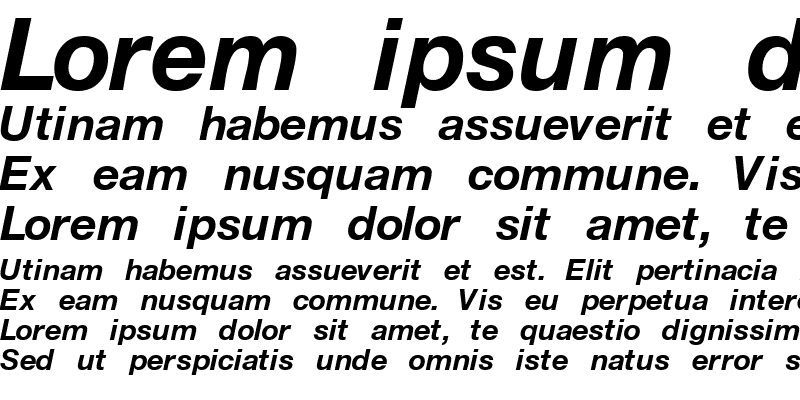 Sample of Mahony Bold Italic