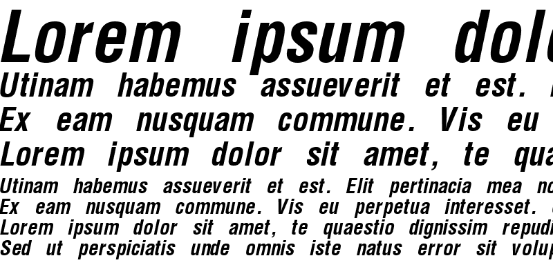 Sample of Mahony Condensed Bold Italic