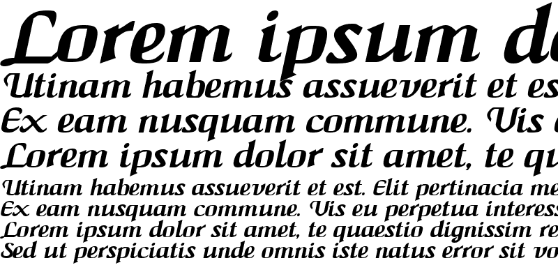 Sample of MaidenWord Italic