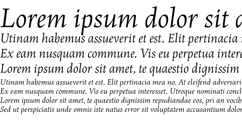 Sample of MaiolaPro Italic