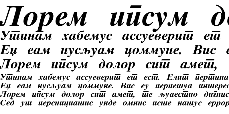 Sample of Mak_TimesBIM Italic