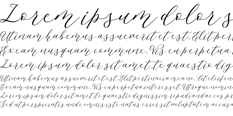 Sample of Malliandra Script DEMO