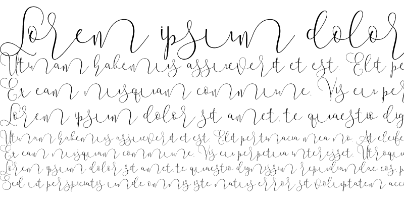 Sample of Mallow Script