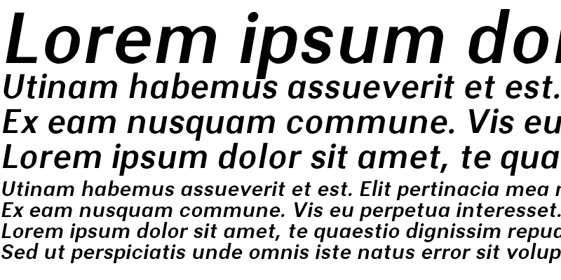 Sample of MalmoSans Bold Italic