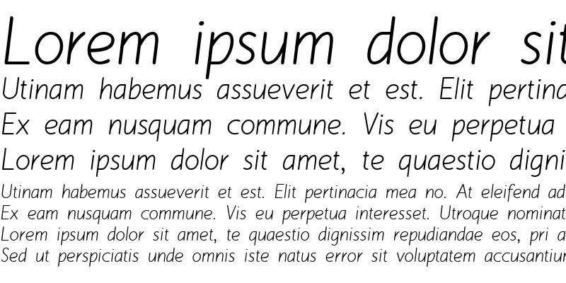 Sample of Malvern OSF Italic