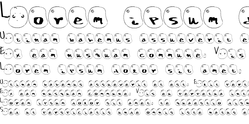 Sample of mame Font