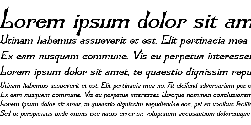 Sample of Manchuria-Extended Italic