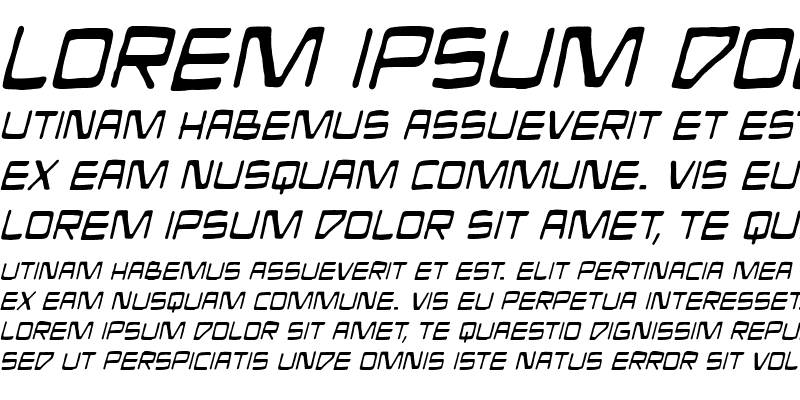 Sample of Mandroid BB Italic