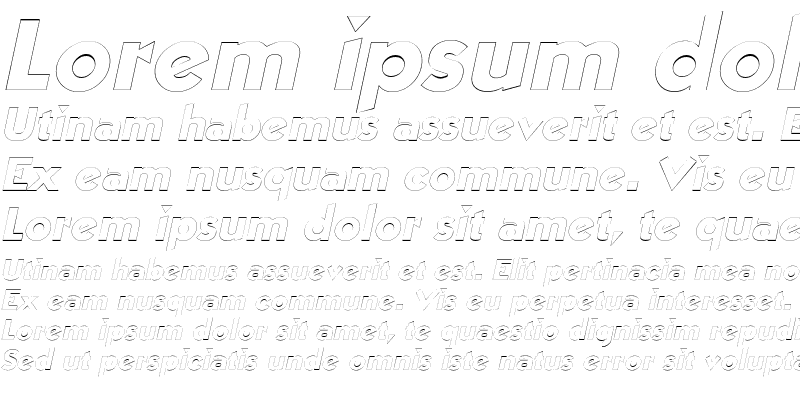 Sample of ManhattanOutline Italic