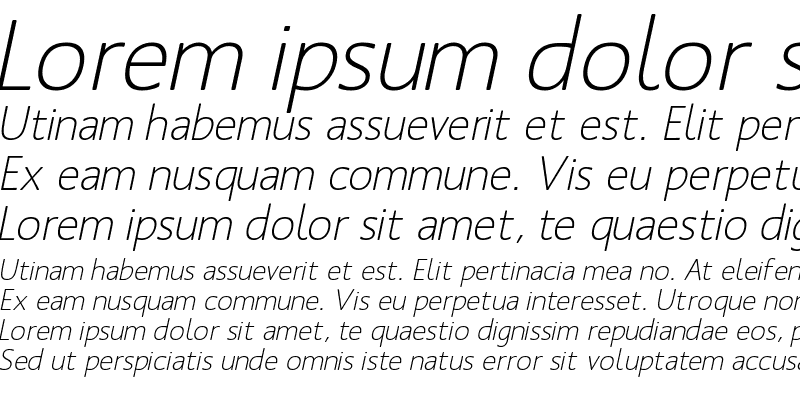 Sample of MankSans Italic