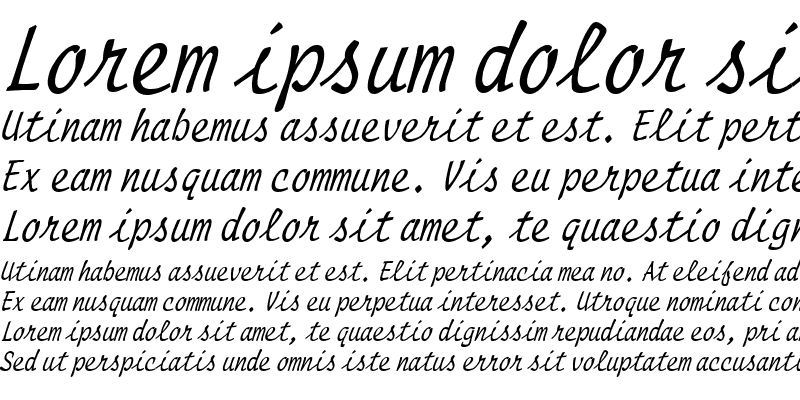 Sample of Manuscript Condensed Italic