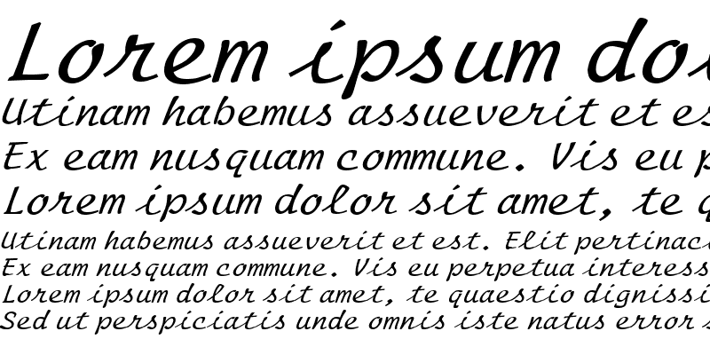 Sample of Manuscript Wide Italic