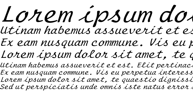 Sample of ManuscriptWide Italic