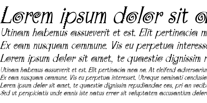 Sample of Maraca Italic
