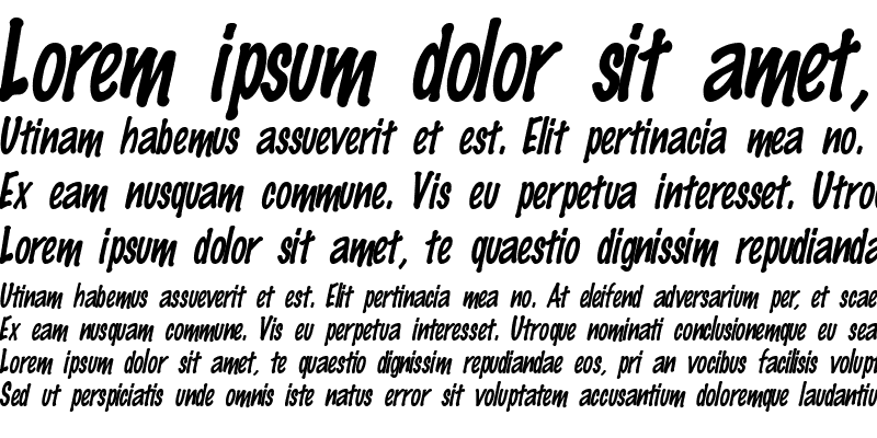 Sample of Marker-Condensed Italic