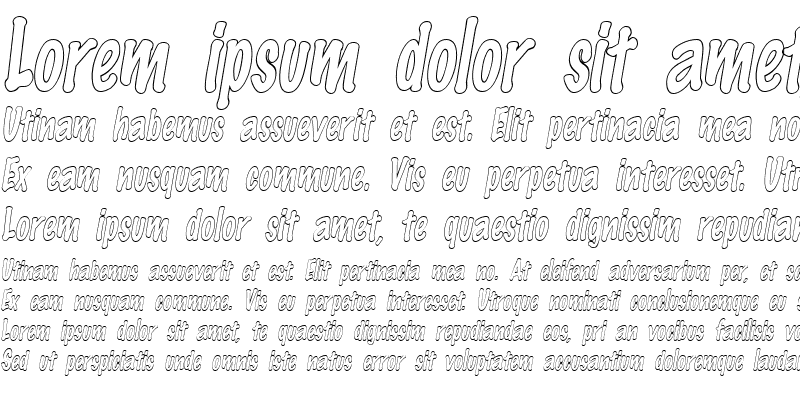 Sample of Marker-Hollow-Condensed Italic
