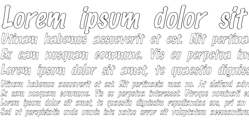 Sample of Marker-Hollow Italic