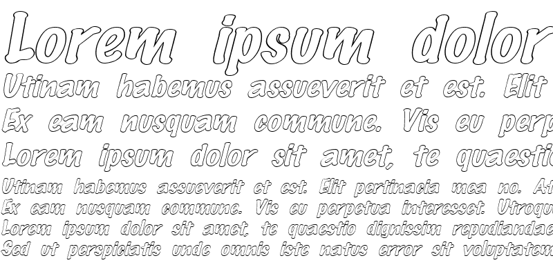 Sample of Marker-HollowExtended Italic