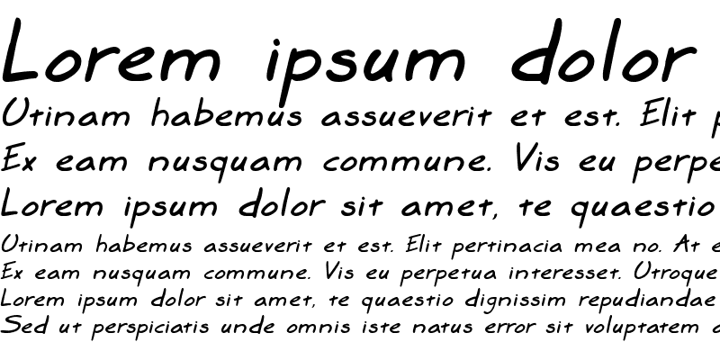 Sample of Marker SD Italic