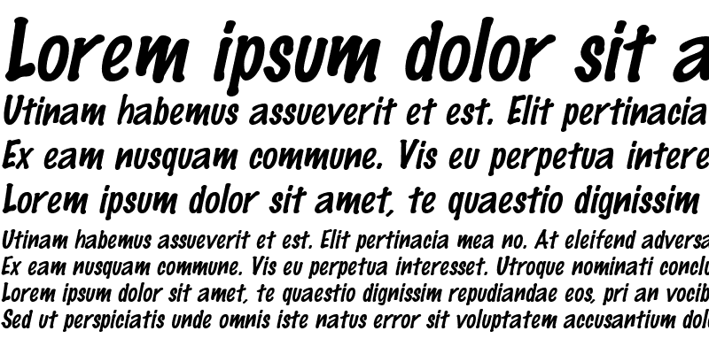 Sample of MarkingPen Italic