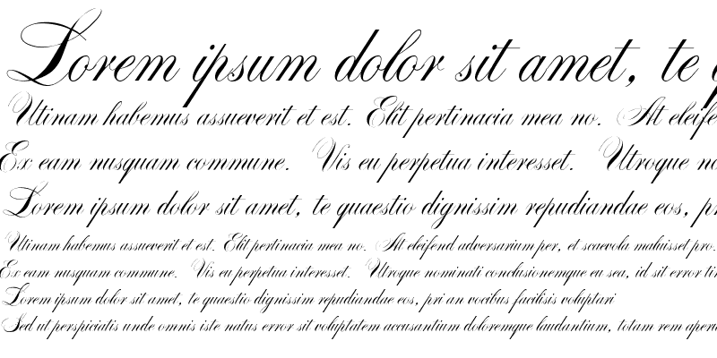 Sample of Markiz de Sad script