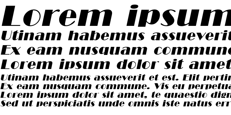Sample of Marquee Italic