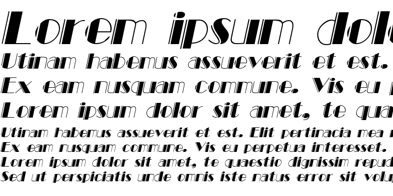 Sample of MarqueeEngraved Italic