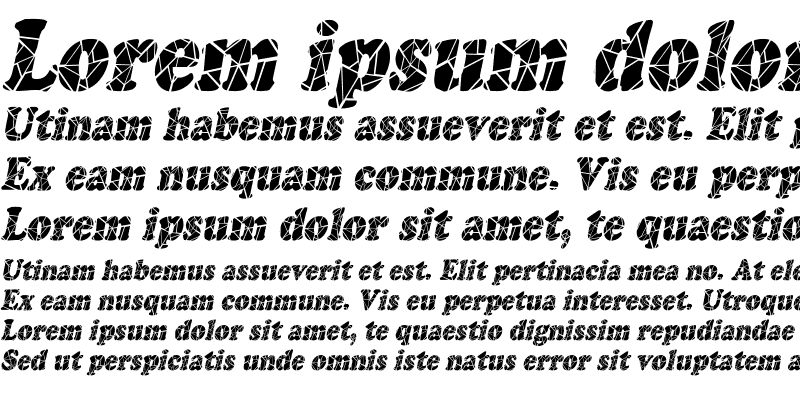 Sample of Marshmallow-Cracked-Condensed Italic