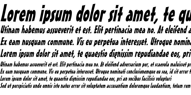 Sample of Massey Condensed Italic