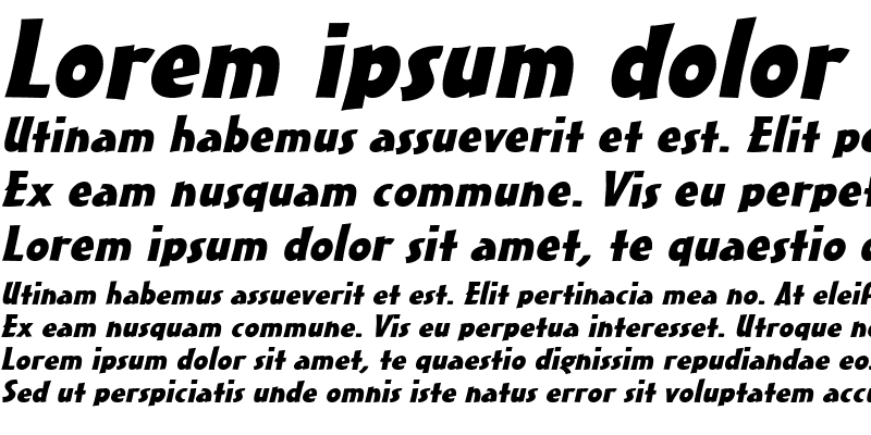 Sample of Massey Extended Italic
