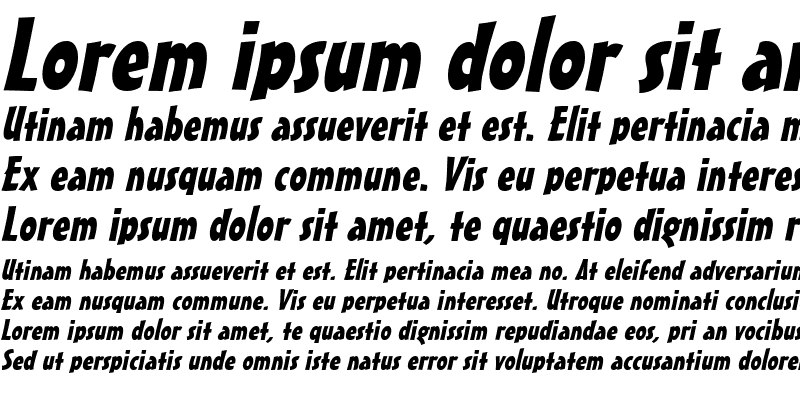 Sample of MasseyWide Italic