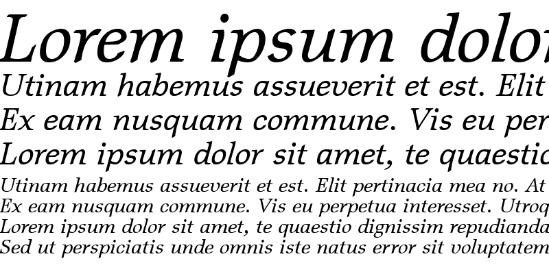 Sample of MattAntique BT Italic