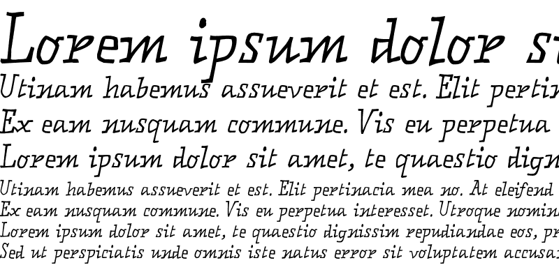Sample of Matto Regular Italic