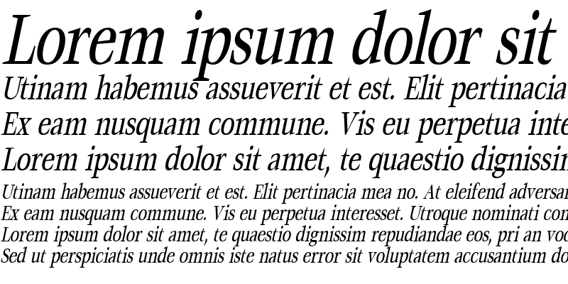 Sample of MatureCondensed Italic