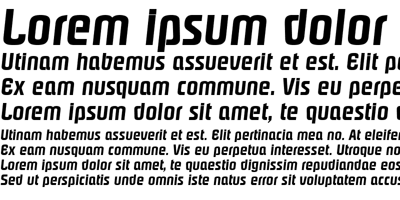 Sample of MaxBecker Bold Italic